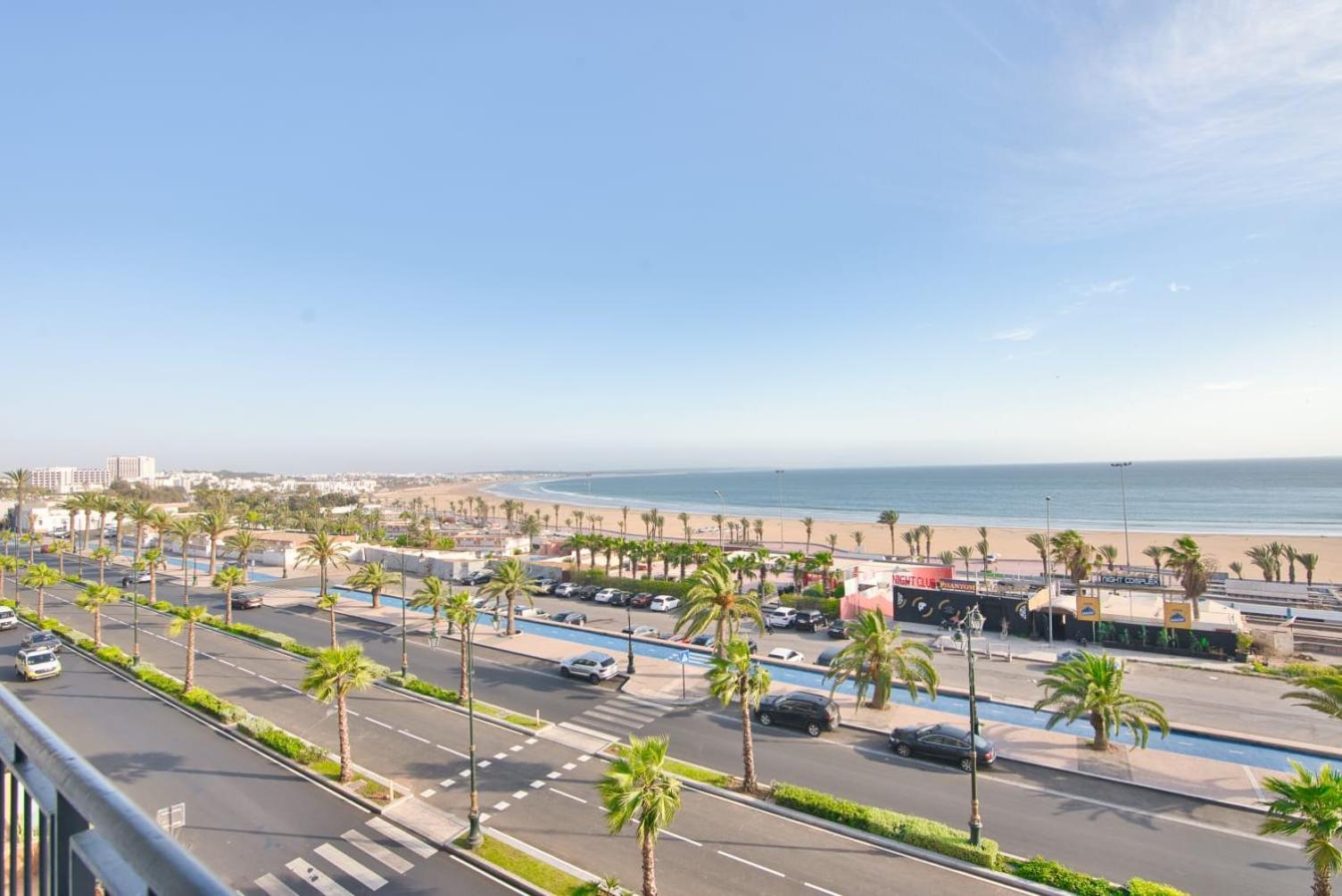 Luxury Seafront Apartment 101Sqm With Wi-Fi And Parking Agadir Kültér fotó